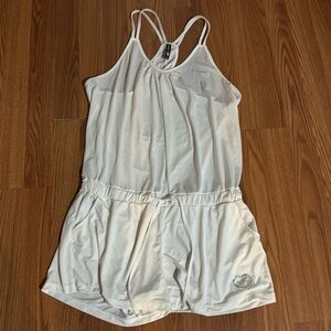 Ecko White Sleeveless Romper Size L Classic Basics Sporty Casual Y2k Tennis NWOT